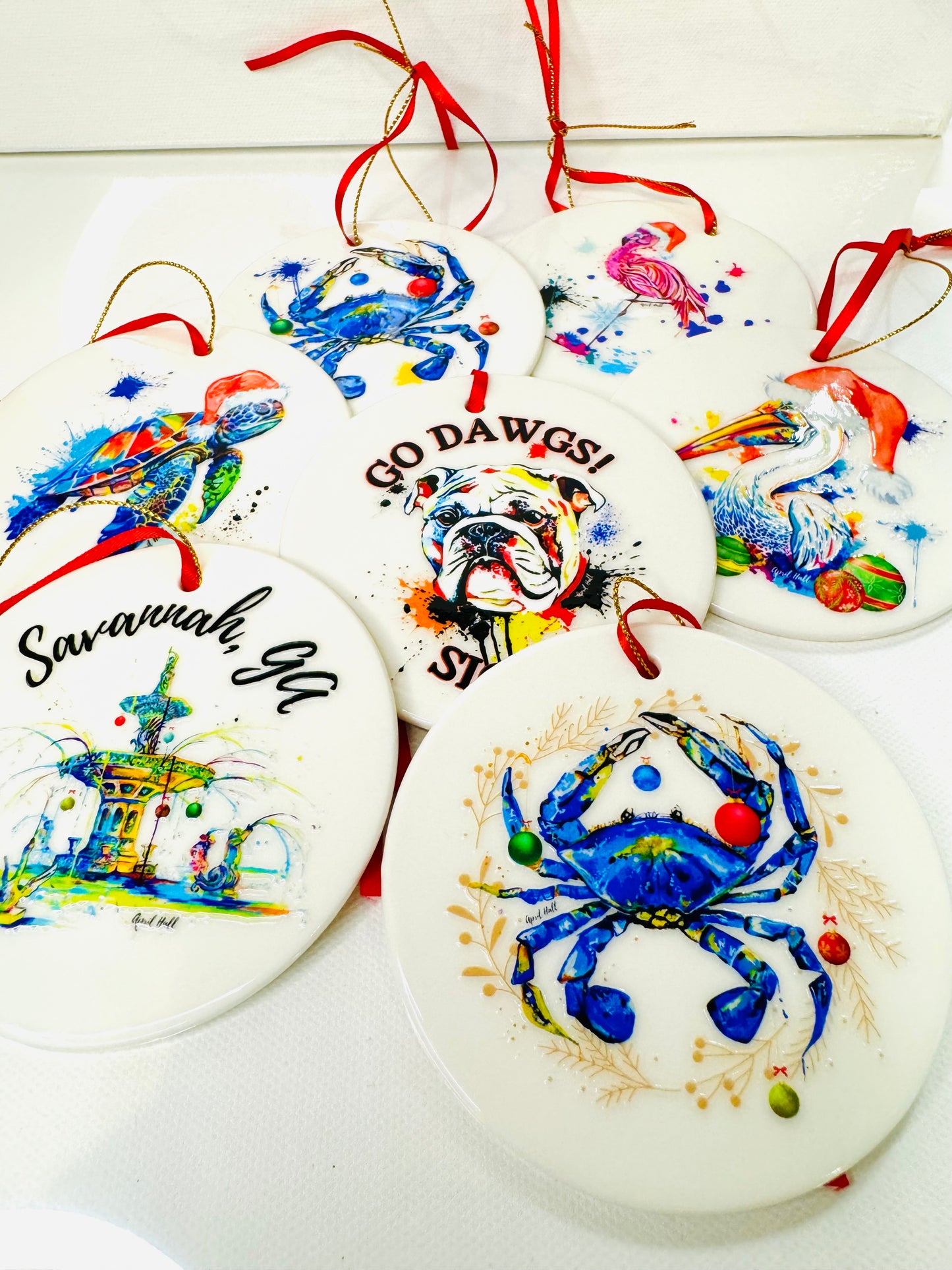 3in Ceramic Ornaments