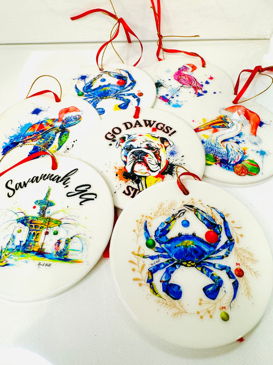 3in Ceramic Ornaments