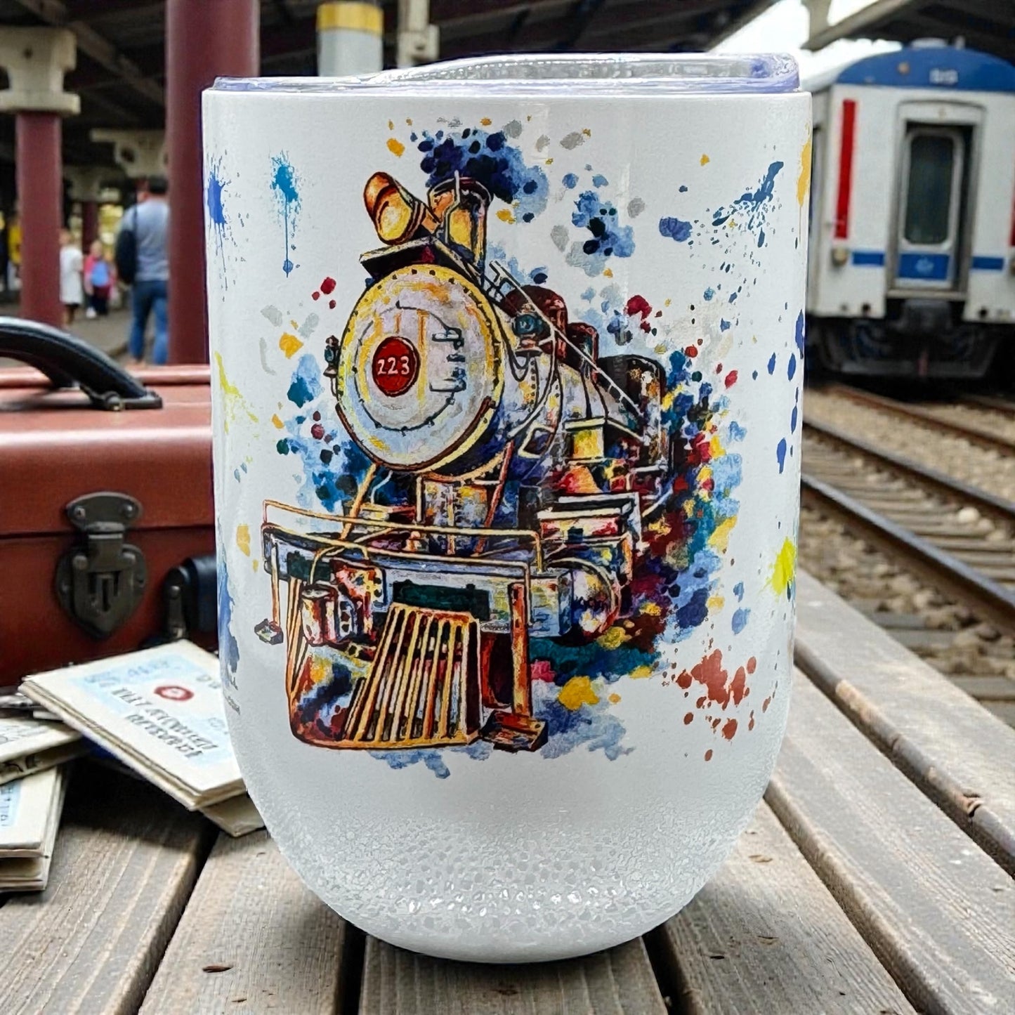 Rails of the Lowcountry Wine Tumbler