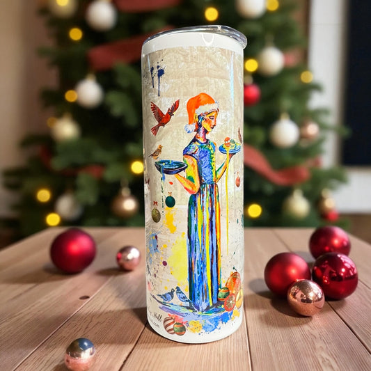 20oz. Christmas Bird Girl Tumbler 