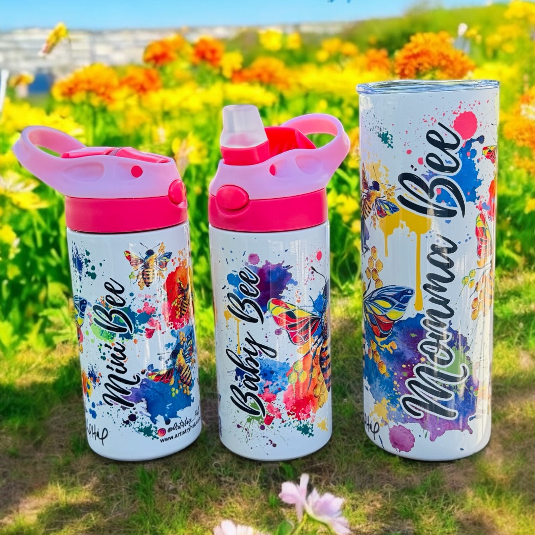 20oz_Mommy_Tumbler_with_matching_toddler_sippy_cups
