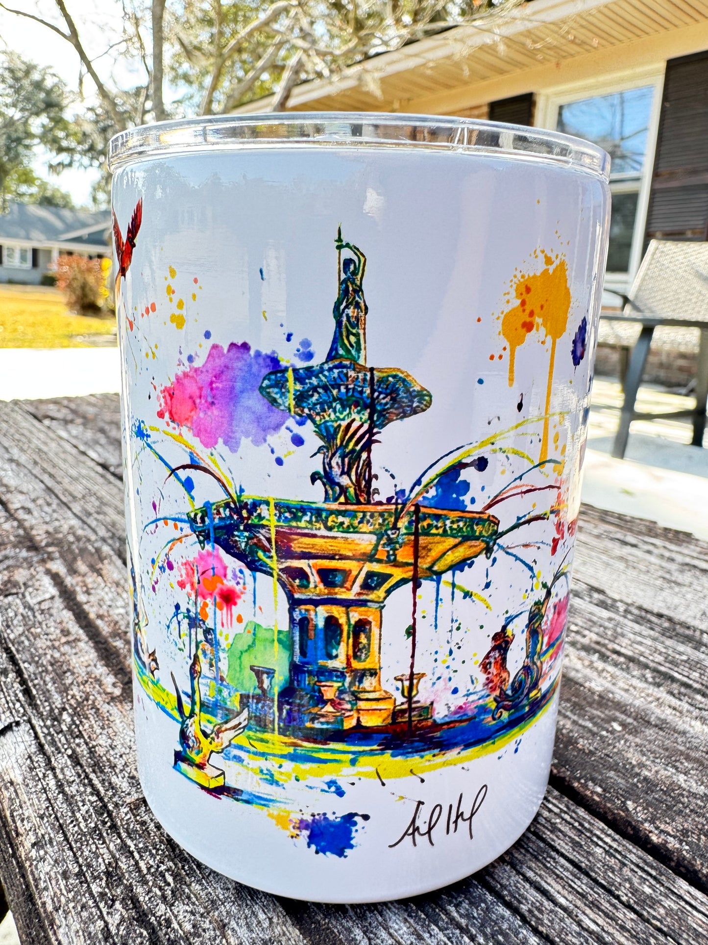 Forsyth Park Fountain 15oz Short Tumbler