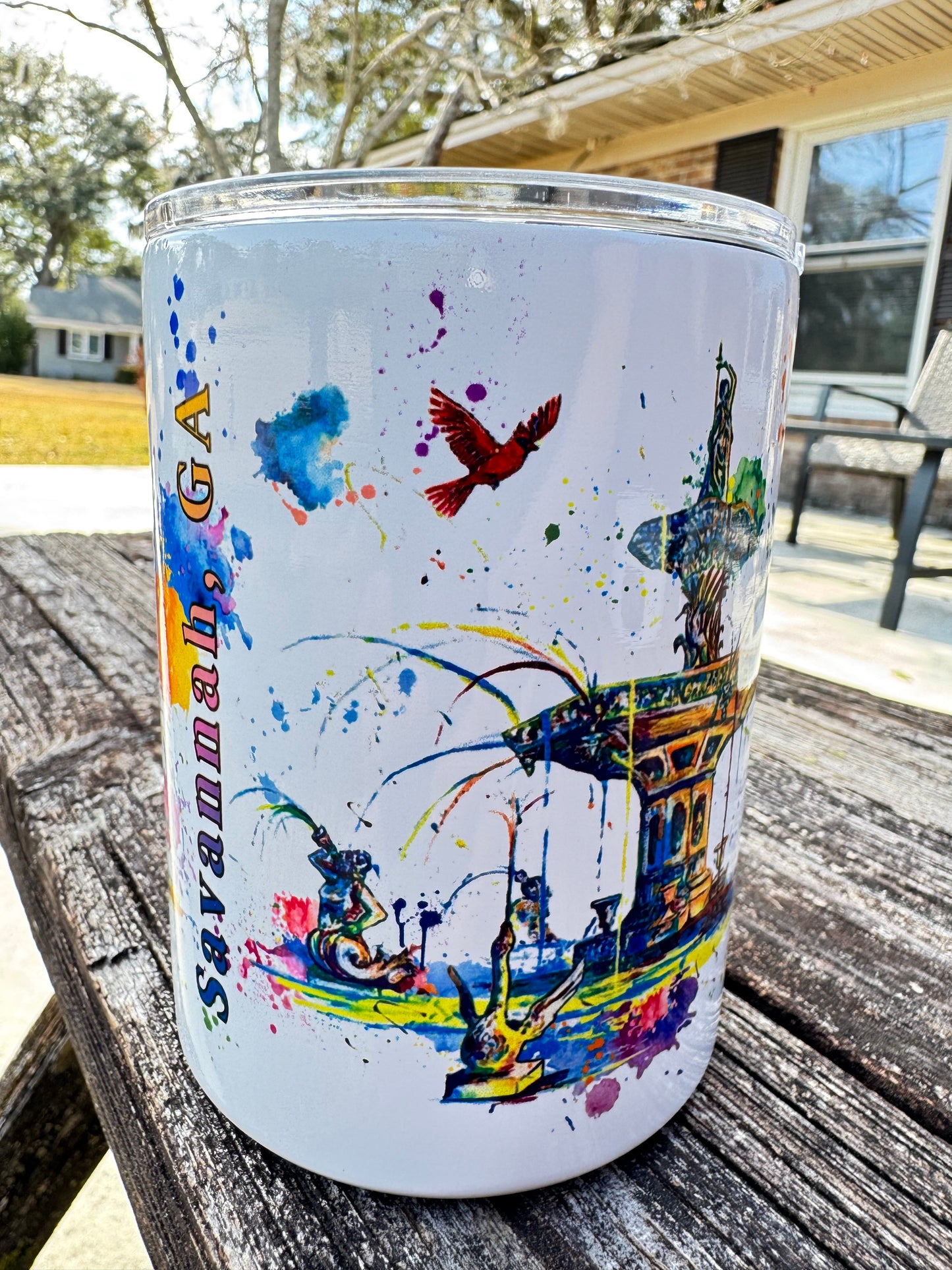 Forsyth Park Fountain 15oz Short Tumbler