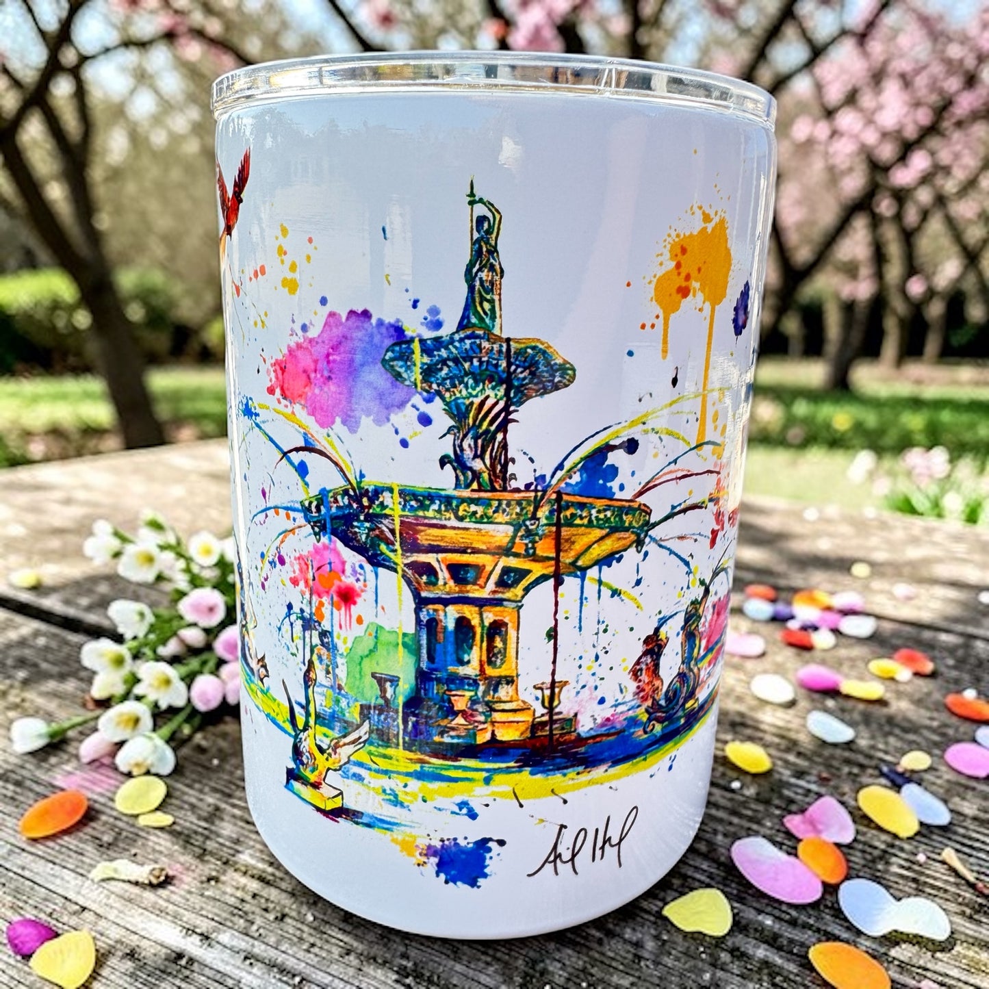 Forsyth Park Fountain 15oz Short Tumbler