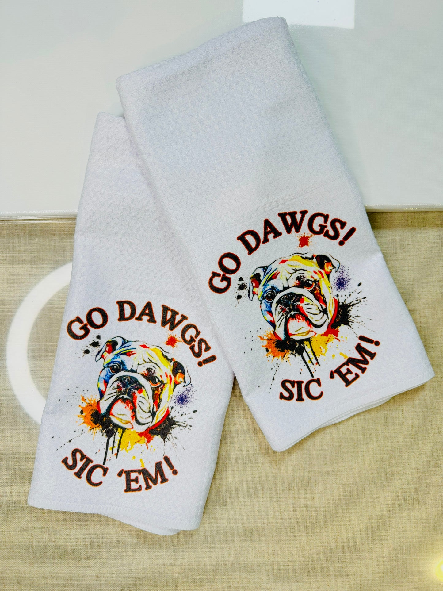 Go Dawgs Tea Towel