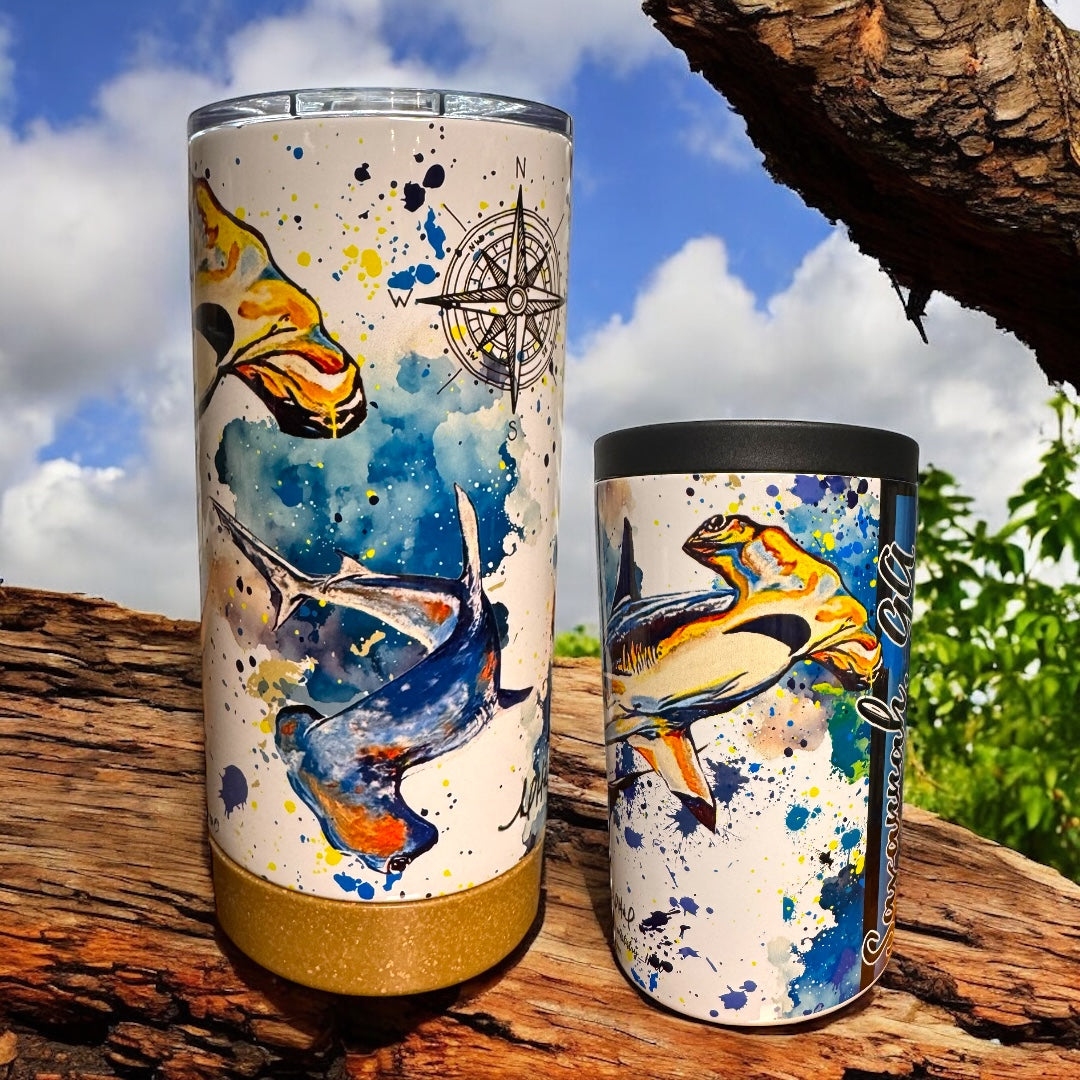 Hammerhead Shark 17oz Tumbler & Koozie