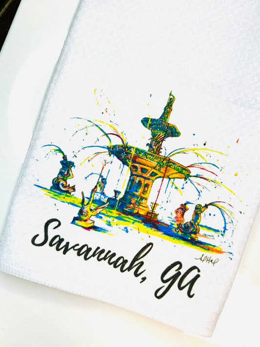 Forsyth Park Tea Towel