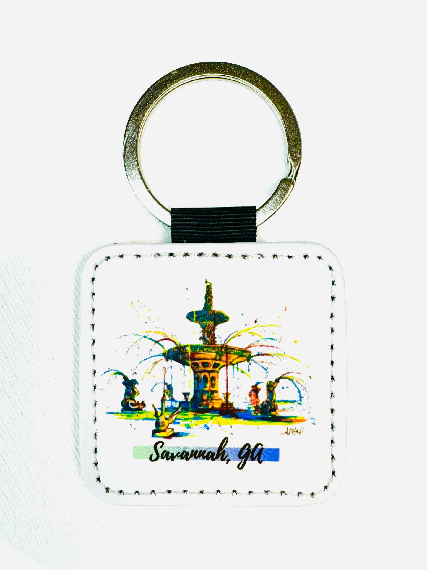 Forsyth Park Leather Keychain