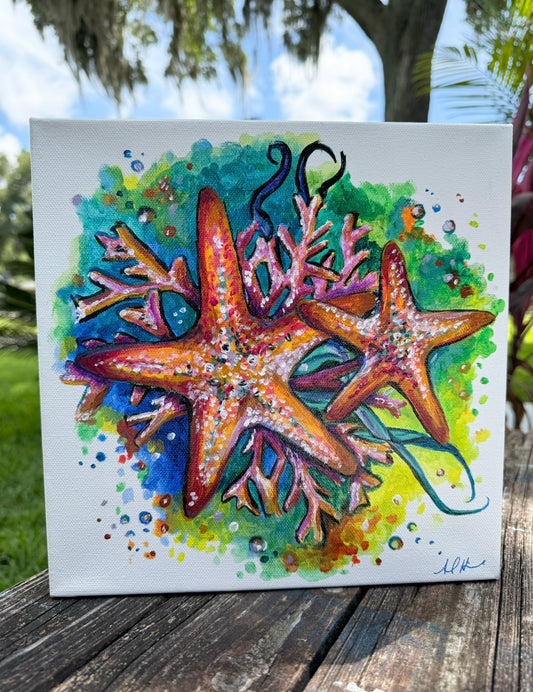 "Stella & Babe" - Starfish Original Painting