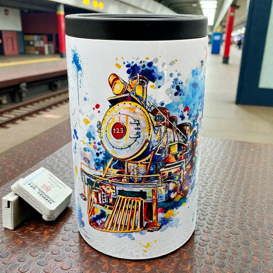 Rails of the Lowcountry Can Koozie