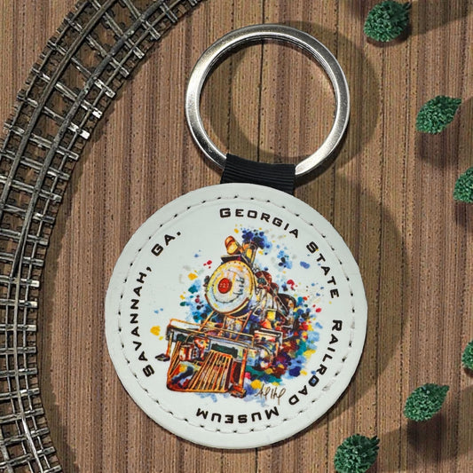 Rails of the Lowcountry / Leather Keychain