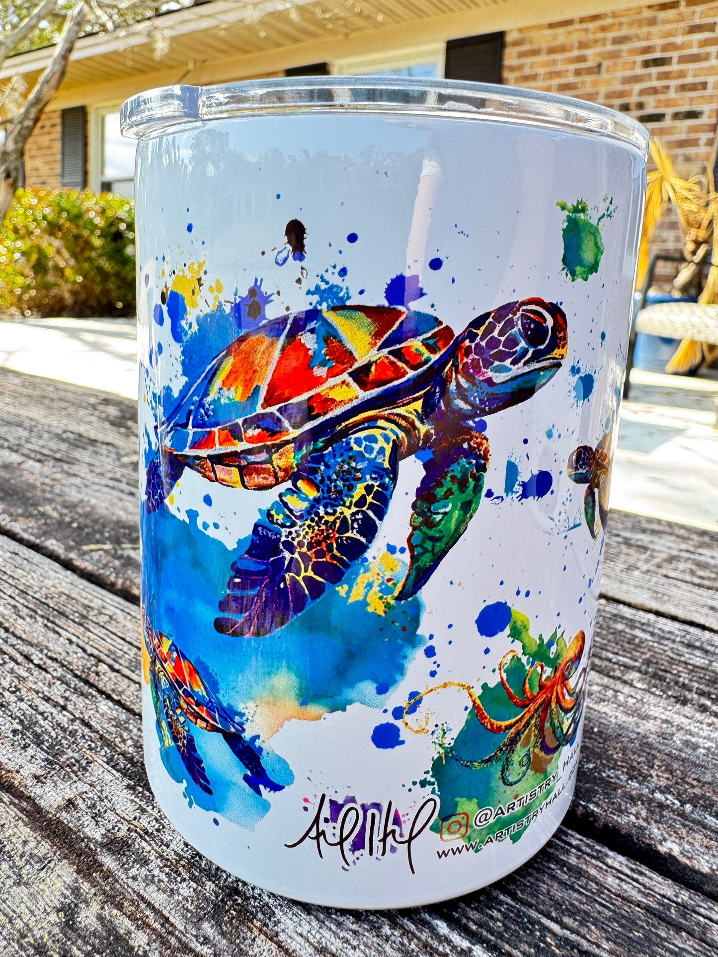 Turtle & Octopus 15oz Tumbler